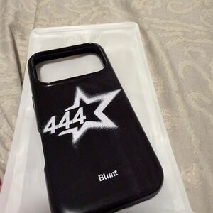 Apple Black Case with White Star and Number Design
